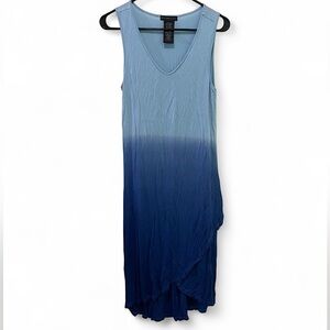 Design History Blue Asymmetrical Sundress V-Neck
